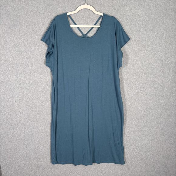 Ulla Popken Nightgown 16 18 Lace Cotton Modal Stretch Soft Flowy Pajamas PJs - Picture 1 of 10